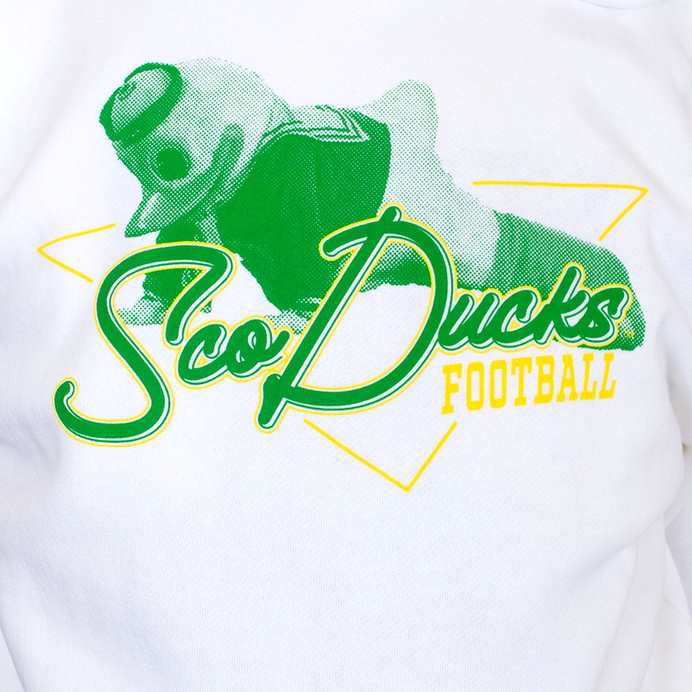 Sco-Ducks, White, Hoodie, Cotton Blend, Men, Unisex, Football, Uscape, Fleece, Push-ups, Pullover, Sweatshirt, 958413